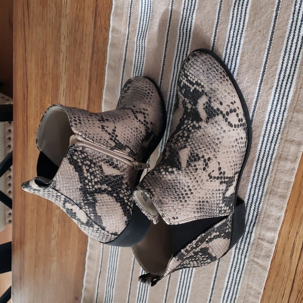 Snake Skin Booties